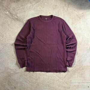 Burgundy Thermal Longsleeve Shirt